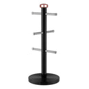 Tower Linear Towel Pole and Mug Tree  - Black