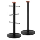 Tower Linear Towel Pole and Mug Tree  - Black