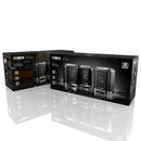 Tower Glitz Set of 3 Canisters Noir  - Black
