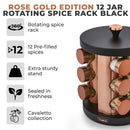 Tower Cavaletto 12 Jar Spice Rack  - Black