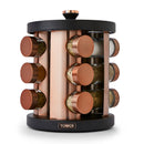 Tower Cavaletto 12 Jar Spice Rack  - Black