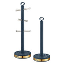 Tower Empire 6 Cup Mug Tree and Towel Pole Set  - Blue