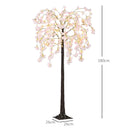 HOMCOM 180cm Cherry Blossom Tree Light with 350 LED Lights Fake Sakura Tree