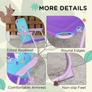 Outsunny Kids Bistro Table and Chair Set w/ Fairy Theme, Adjustable Parasol