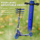 AIYAPLAY Scooter for Kids, Folding Kick Scooter w/ Adjustable Handle