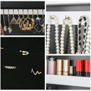 HOMCOM Free Standing LED Mirrored Jewellery Cabinet -  Warm White
