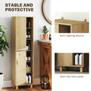 HOMCOM Bathroom Storage Unit With 6 Open Compartments And 6 Shelves