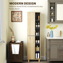 HOMCOM Bathroom Storage Unit With 6 Open Compartments And 6 Shelves