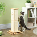 PawHut Cat Scratching Post 3 in 1 Cat Scratcher w/ Track Ball Toy