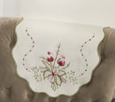 Tulip Embroidered Arm Caps in Cream