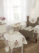 Tulip Embroidered Doyley in Cream