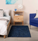 Twinkle - Super Soft Bath Mat Luxury Bath Mat With Sparkle Detailing in Navy
