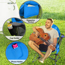 Outsunny Hammock Camping Chair Set of 2, Adjustable Back Camp Chair, Blue