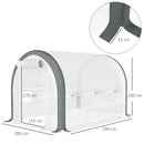 Outsunny Walk-in Tunnel Greenhouse, Upgraded Structure, Mesh Door & Windows