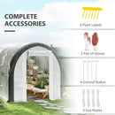 Outsunny Walk-in Tunnel Greenhouse, Upgraded Structure, Mesh Door & Windows