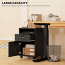HOMCOM 60cm Filing Cabinet with Drawers and Open Shelf