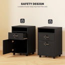 HOMCOM 60cm Filing Cabinet with Drawers and Open Shelf