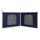 Outsunny 3x3(m) Or 3x6m Pop Up Gazebo Side Panels Replacement, 2 Pack, Blue
