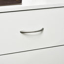 HOMCOM Modern 3 Drawers Side Cabinet Wooden Bedside Table White