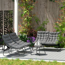 Outsunny 4 PC Garden Furniture Set with Loveseat, Chairs, Table