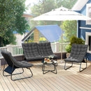 Outsunny 4 PC Garden Furniture Set with Loveseat, Chairs, Table
