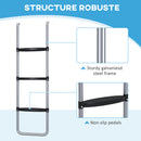 SPORTNOW 2 Steps/3 Steps Galvanised Steel Trampoline Ladder Climbing