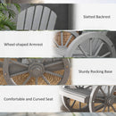 Outsunny Adirondack Rocking Chair Porch Poolside Garden Lounging Grey