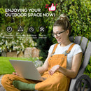 Outsunny Adirondack Rocking Chair Porch Poolside Garden Lounging Grey
