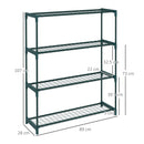 Outsunny Plant Stand, 4-Tier Planter Holder Flower Display Rack, Dark Green