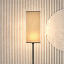HOMCOM Standing Floor Lamp with Linen Shade for Living Room, Bedroom, Black