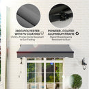 Outsunny 2.5 x 2m Electric Retractable Awning w/ Aluminium Frame