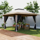Outsunny 3.6 x 3.6m Pop Up Gazebo with Netting and Wheeled Bag
