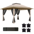 Outsunny 3.6 x 3.6m Pop Up Gazebo with Netting and Wheeled Bag