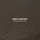 HOMCOM Storage Ottoman, Round Stool Chair with Cushioned Top, Brown