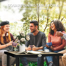Outsunny Garden Table for 4 Person with 5.4cm Parasol Hole