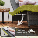 Outsunny PE Rattan Sun Lounger with 4-Level Adjustable Backrest