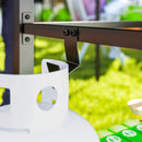 Outsunny Outdoor BBQ Table with 2-Tier Shelf, Outdoor Kitchen
