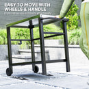 Outsunny Outdoor BBQ Table with 2-Tier Shelf, Outdoor Kitchen
