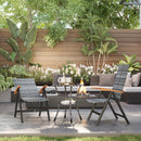 Outsunny Outdoor Folding Dining Chair, Dining Chair