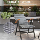 Outsunny Outdoor Folding Dining Chair, Dining Chair