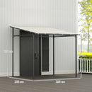 Outsunny 2.4 x 2.4 m Wall Mounted Pergola Gazebo, UPF30+