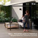 Outsunny 2.4 x 2.4 m Wall Mounted Pergola Gazebo, UPF30+