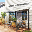 Outsunny 2.4 x 2.4 m Wall Mounted Pergola Gazebo, UPF30+