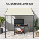 Outsunny 2.4 x 2.4 m Wall Mounted Pergola Gazebo, UPF30+