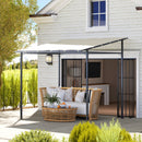 Outsunny 2.4 x 2.4 m Wall Mounted Pergola Gazebo, UPF30+