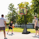 SPORTNOW Adjustable Basketball Hoop with Weighted Base, 2.4-2.9m, Red