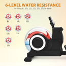 SPORTNOW Foldable Water Rowing Machine with Wheels and LCD Monitor, Black