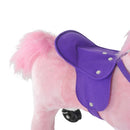 HOMCOM Children's  Wheeled Walking Horse  (Pink)
