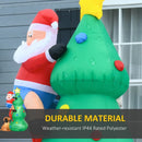 HOMCOM  Inflatable Christmas Tree 1.8m , LED Lighted with Santa Claus Dog Decoration