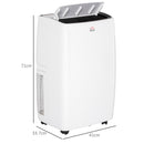 12000 BTU Mobile Air Conditioner Unit for 28m², with 24H Timer On/off